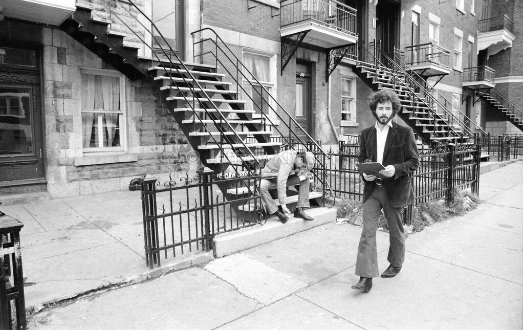 Jesse walking the streets of Montreal
